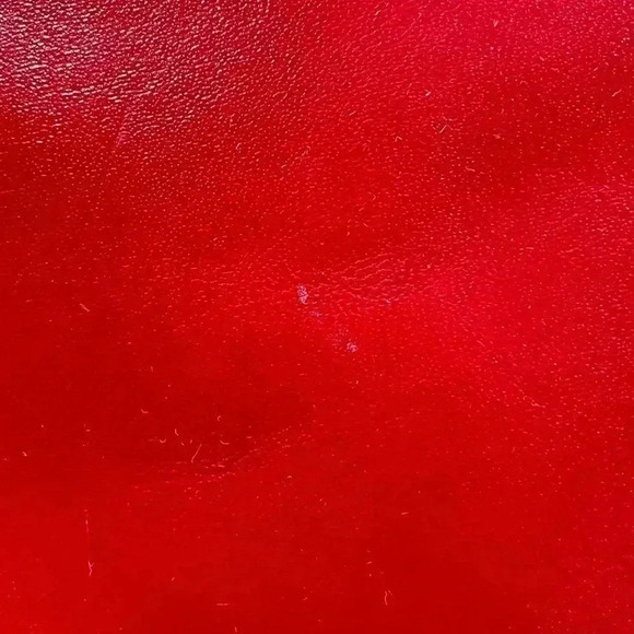 Emilie M. Vintage Red Vegan Leather Tote w/Strap Detail Med SZ - Picture 10 of 10